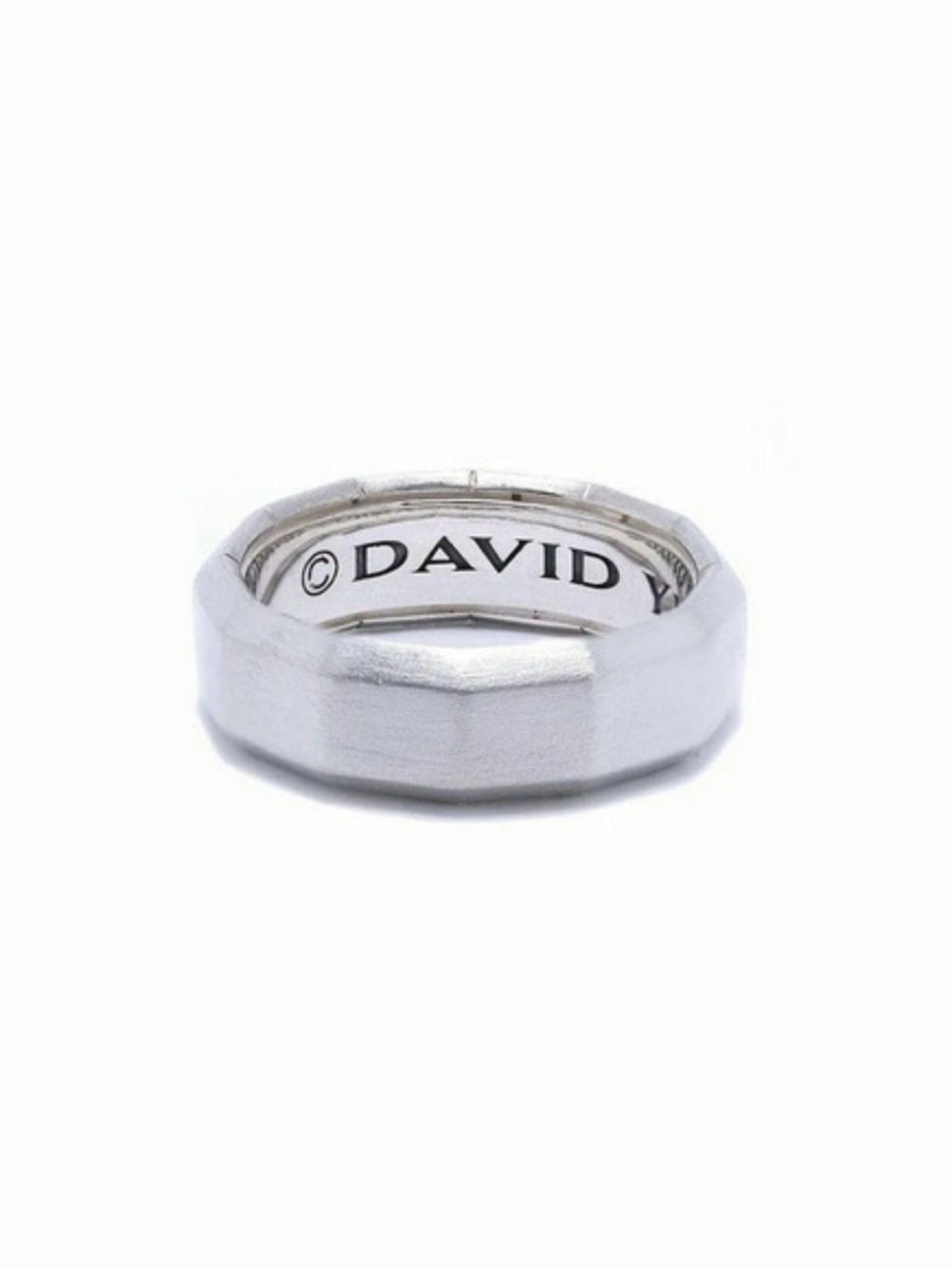 David Yurman Faceted Band Ring Silver